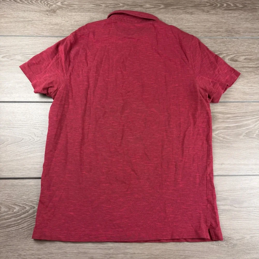 Banana Republic Mens Polo Shirt Performance Pique Pocket Red Medium